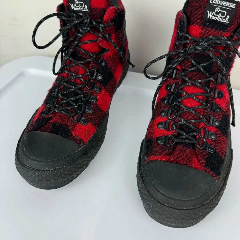 Converse X Woolrich Street Hiker High Top Sneaker Boots Sz 8 Mens / 9.5 Womens